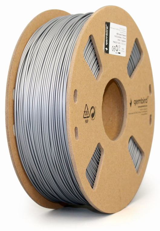 Gembird 3DP-ABS1.75-01-S material de impresión 3d ABS Plata 1,4 kg