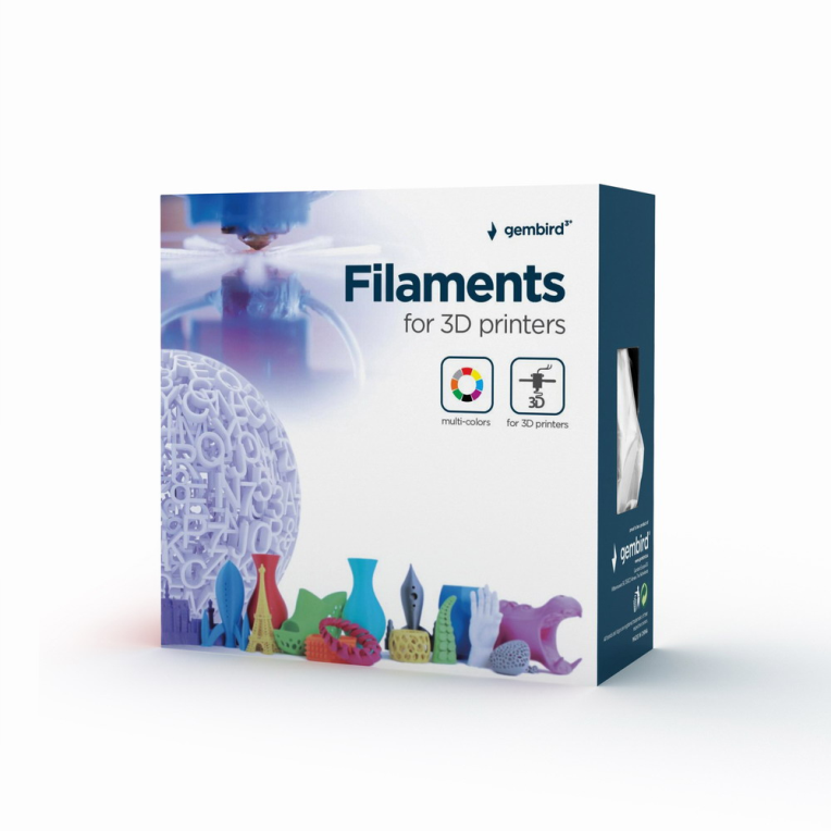 Gembird 3DP-ABS1.75-01-S material de impresión 3d ABS Plata 1,4 kg