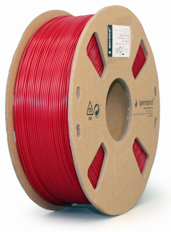 Gembird 3DP-ABS1.75-01-R material de impresión 3d ABS Rojo 1,4 kg