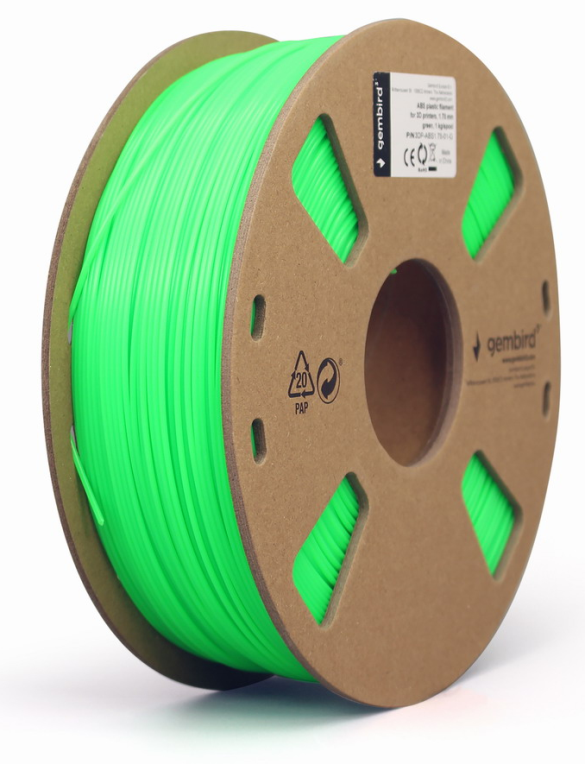 Gembird 3DP-ABS1.75-01-G material de impresión 3d ABS Verde 1,4 kg