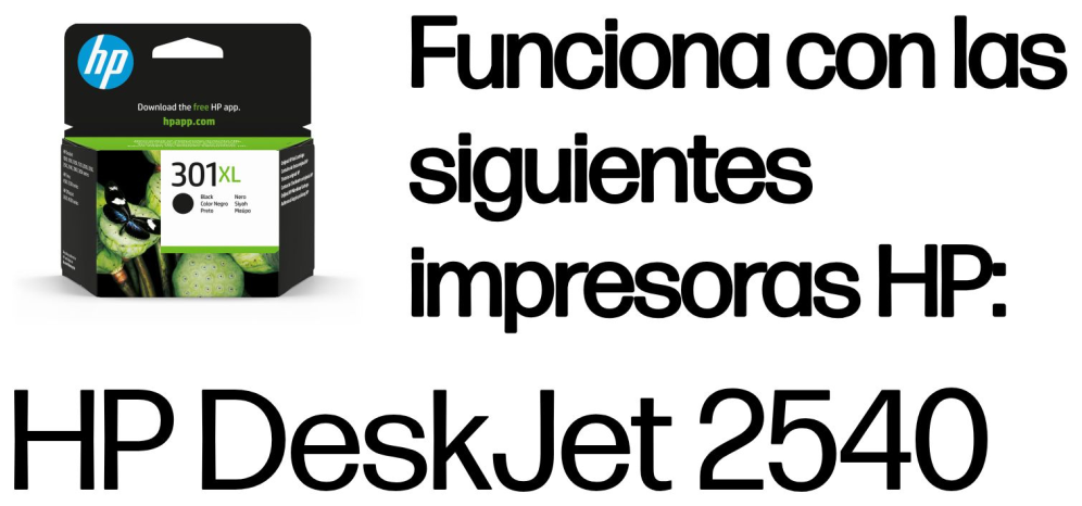 HP Cartucho de tinta original 301XL de alta capacidad negro