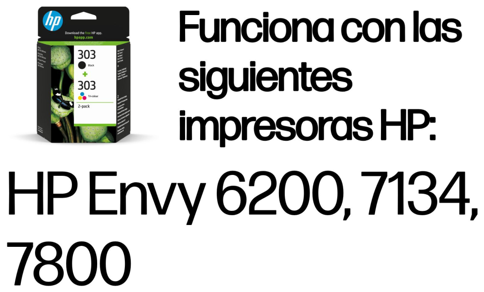 HP Paquete de 2 cartuchos de tinta Original 303 negro/tricolor