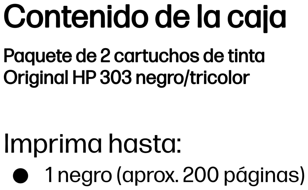 HP Paquete de 2 cartuchos de tinta Original 303 negro/tricolor