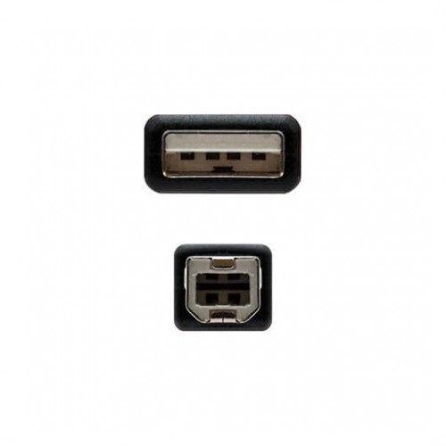 CABLE IMPRESORA NANOCABLE USB-A 2.0 A USB-B 2.0 1M NEGRO MACHO-MACHO