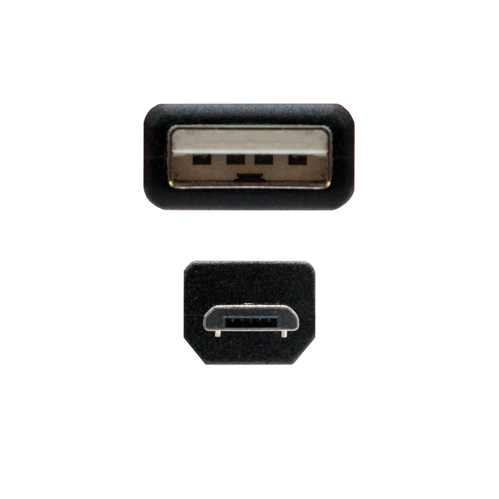 CABLE USB 2.0 A MICRO USB NANOCABLE 0.8M/ MACHO-HEMBRA/ NEGRO