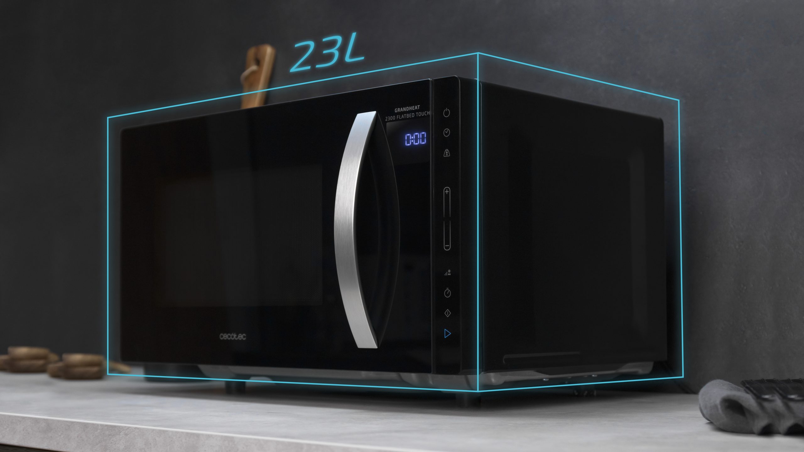 MICROONDAS CECOTEC SIN PLATO GRANDHEAT 2300 FLATBED TOUCH BLACK