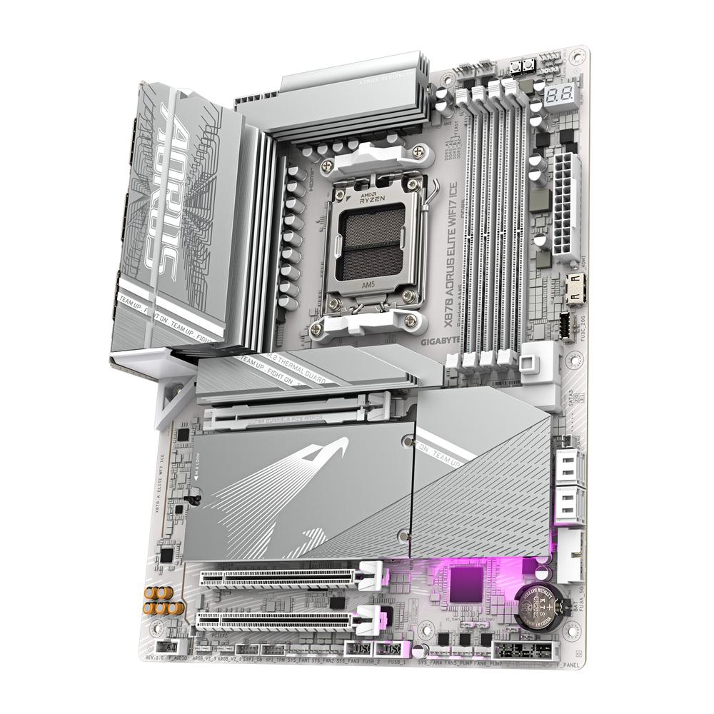 PLACA BASE GIGABYTE X870 AORUS ELITE WIFI7 ICE G10 AM5 ATX/ 4X DDR5/ 4X SATA3