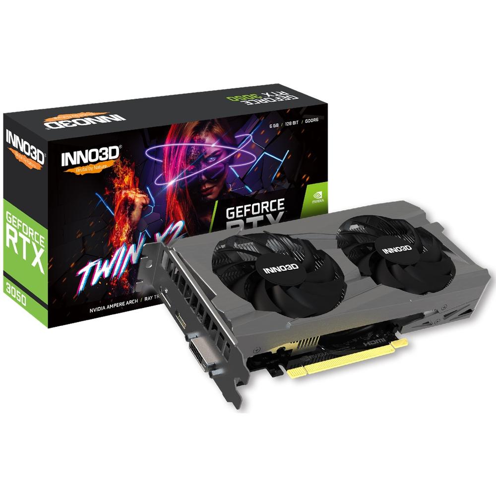 TARJETA GRAFICA INNO3D RTX 3050 TWIN X2 6GB GDDR6/ DP/ HDMI/ DVI-D