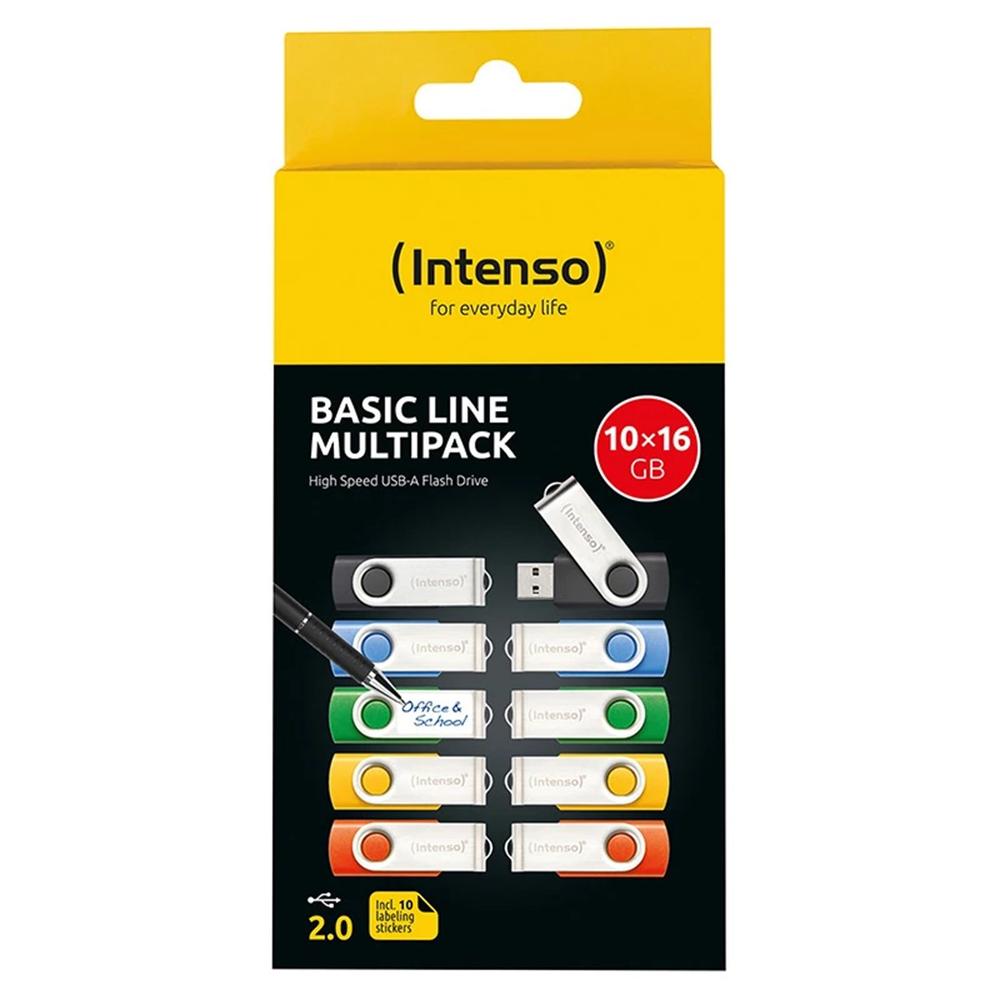 MEMORIA USB 2.0 INTENSO BASIC 8GB 10 UNIDADES