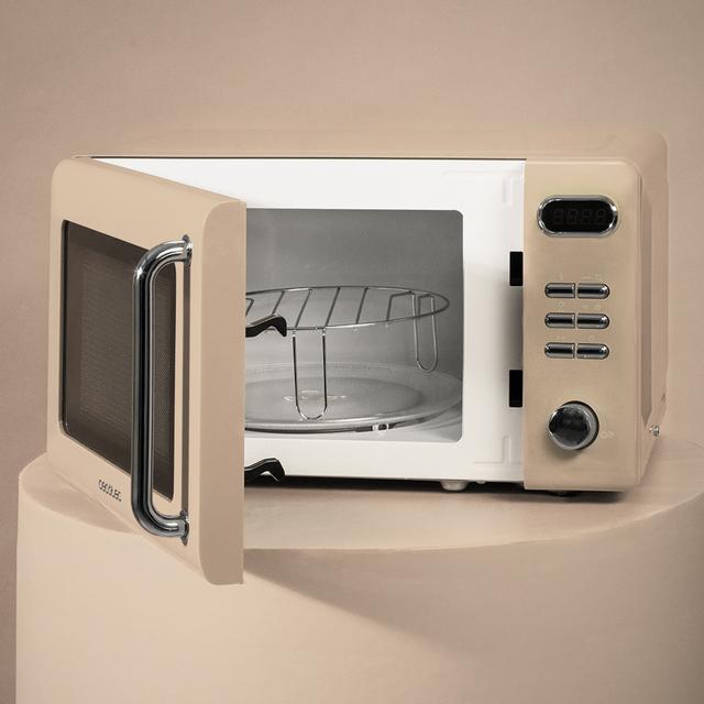 MICROONDAS CON GRILL CECOTEC PROCLEAN 5110 RETRO BEIGE 700W 20L