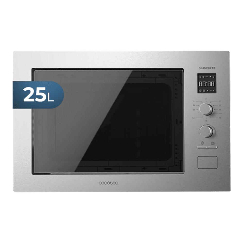 MICROONDAS ENCASTRABLE CON GRILL CECOTEC GRANDHEAT 2550 BUILT-IN STEEL 850W 25L