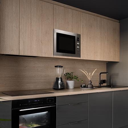 MICROONDAS ENCASTRABLE CON GRILL CECOTEC GRANDHEAT 2550 BUILT-IN STEEL 850W 25L