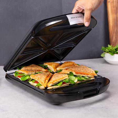 SANDWICHERA CECOTEC ROCK'NTOAST FAMILY 1500W HASTA 4 SANDWICHES