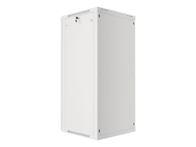 ARMARIO LANBERG MURAL RACK 19" 27U/ 600X600 FLAT PACK PUERTA CRISTAL GRIS