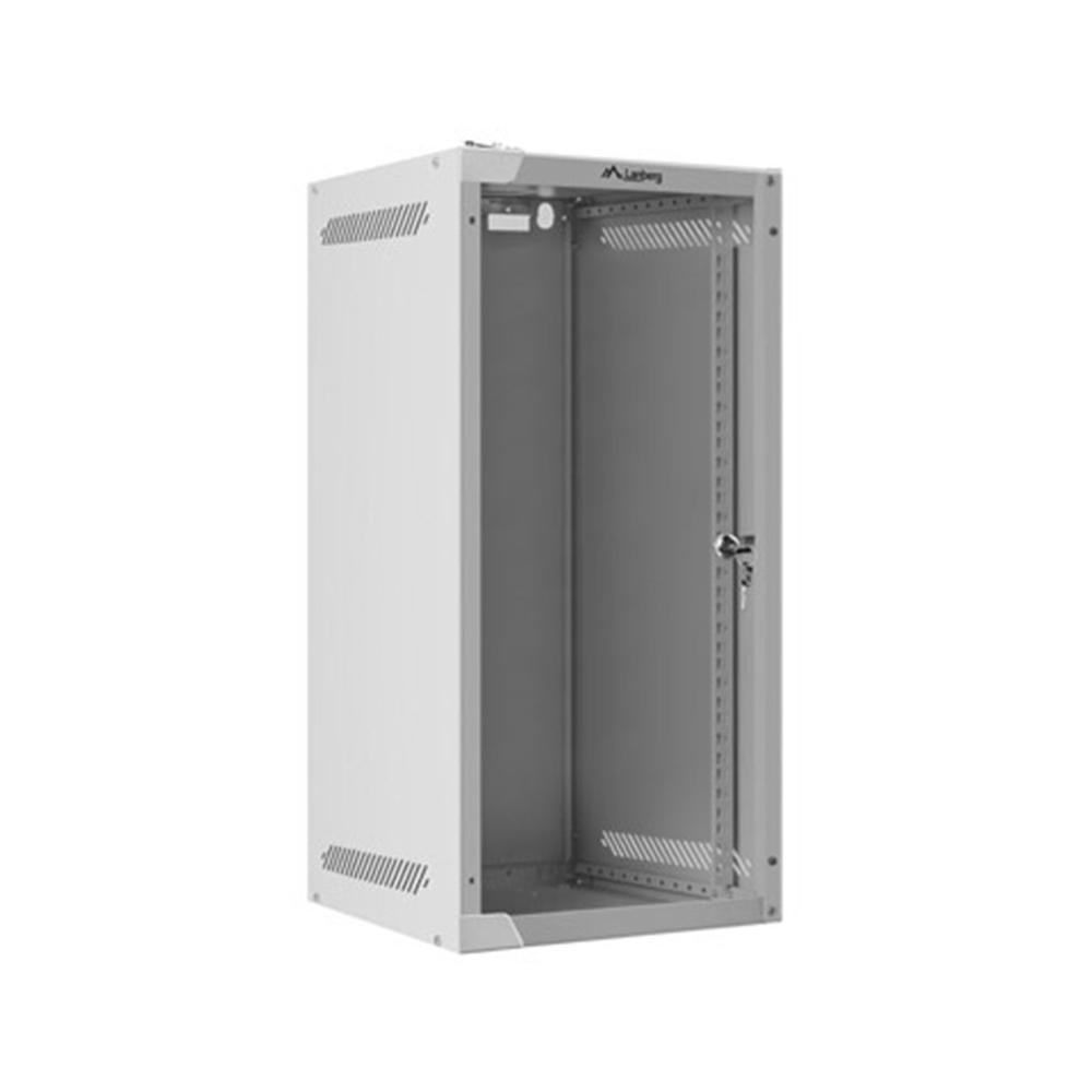ARMARIO LANBERG MURAL 10" 12U/ 280X310 FLAT PACK GRIS PUERTA CRISTAL