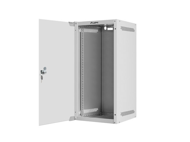 ARMARIO LANBERG MURAL 10" 12U/ 280X310 FLAT PACK GRIS PUERTA CRISTAL
