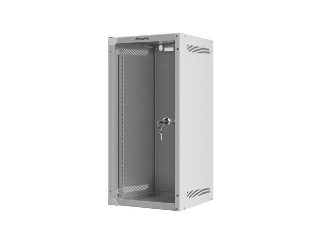 ARMARIO LANBERG MURAL 10" 12U/ 280X310 FLAT PACK GRIS PUERTA CRISTAL