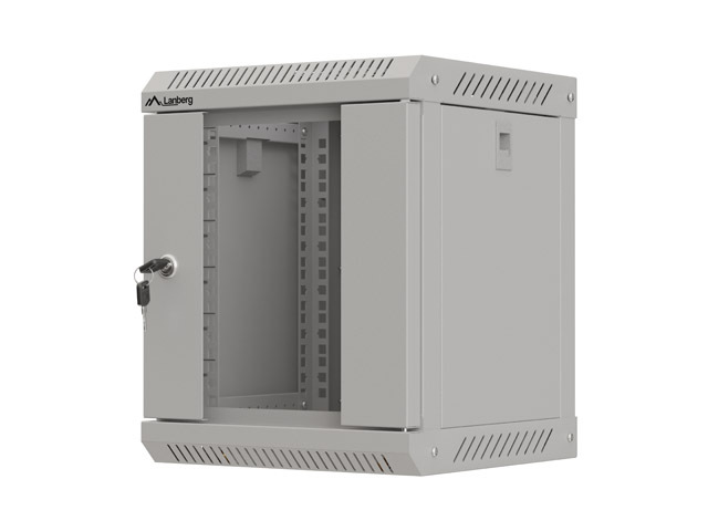 ARMARIO LANBERG MURAL RACK 10" 6U/300X300 FLAT PACK GRIS PUERTA CRISTAL