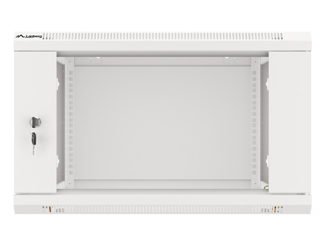 ARMARIO LANBERG MURAL RACK 19" 6U/ 600X600 FLAT PACK PUERTA CRISTAL GRIS