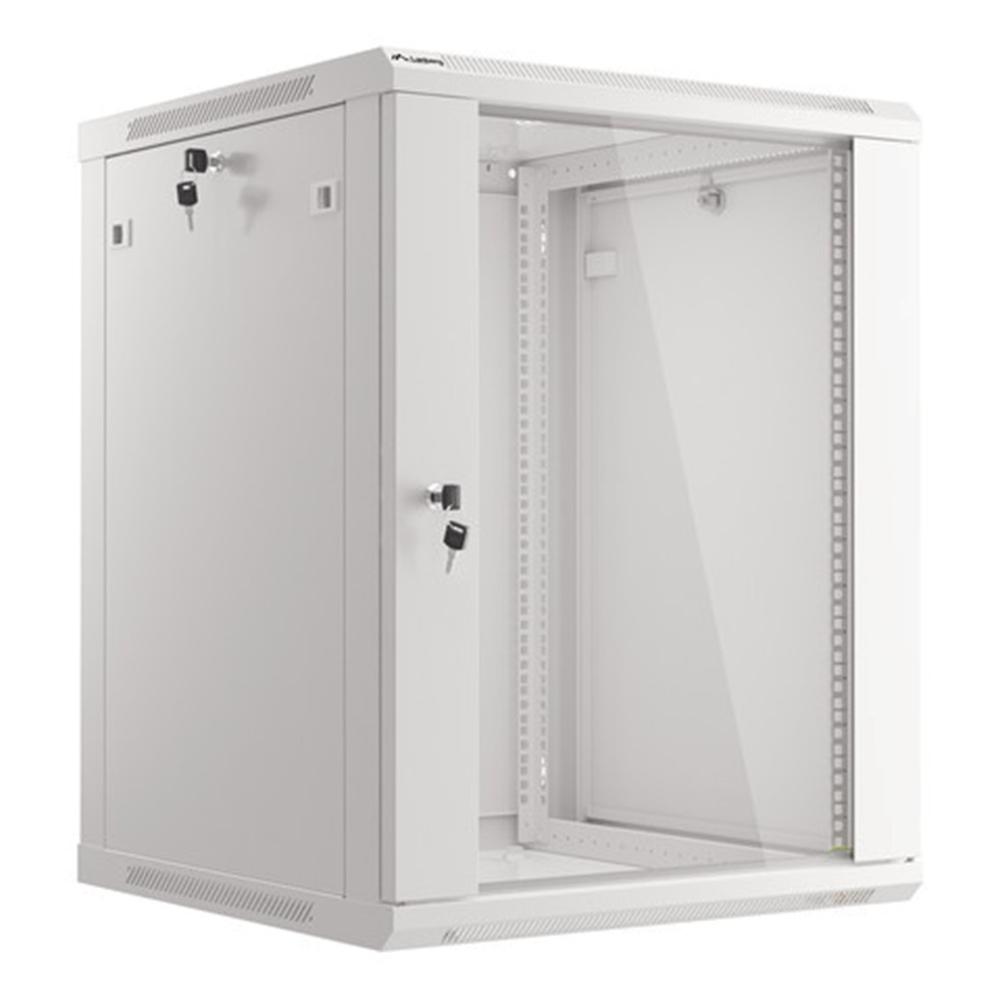 ARMARIO LANBERG MURAL RACK 19" 15U/ 600X600 FLAT PACK GRIS PUERTA CRISTAL