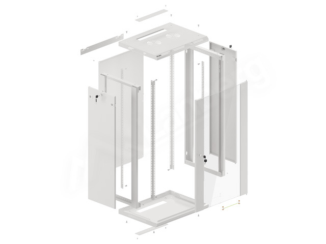 ARMARIO LANBERG MURAL RACK 19" 22U/600X450 FLAT PACK V2 GRIS