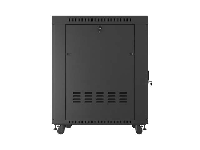 ARMARIO LANBERG RACK 19" 22U/ 800X1000 FLAT PACK PUERTA PERFORADA CON LCD NEGRO