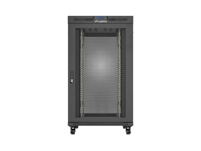 ARMARIO LANBERG RACK 19" 27U/ 800X1200 PUERTA MESH CON LCD FLAT PACK NEGRO