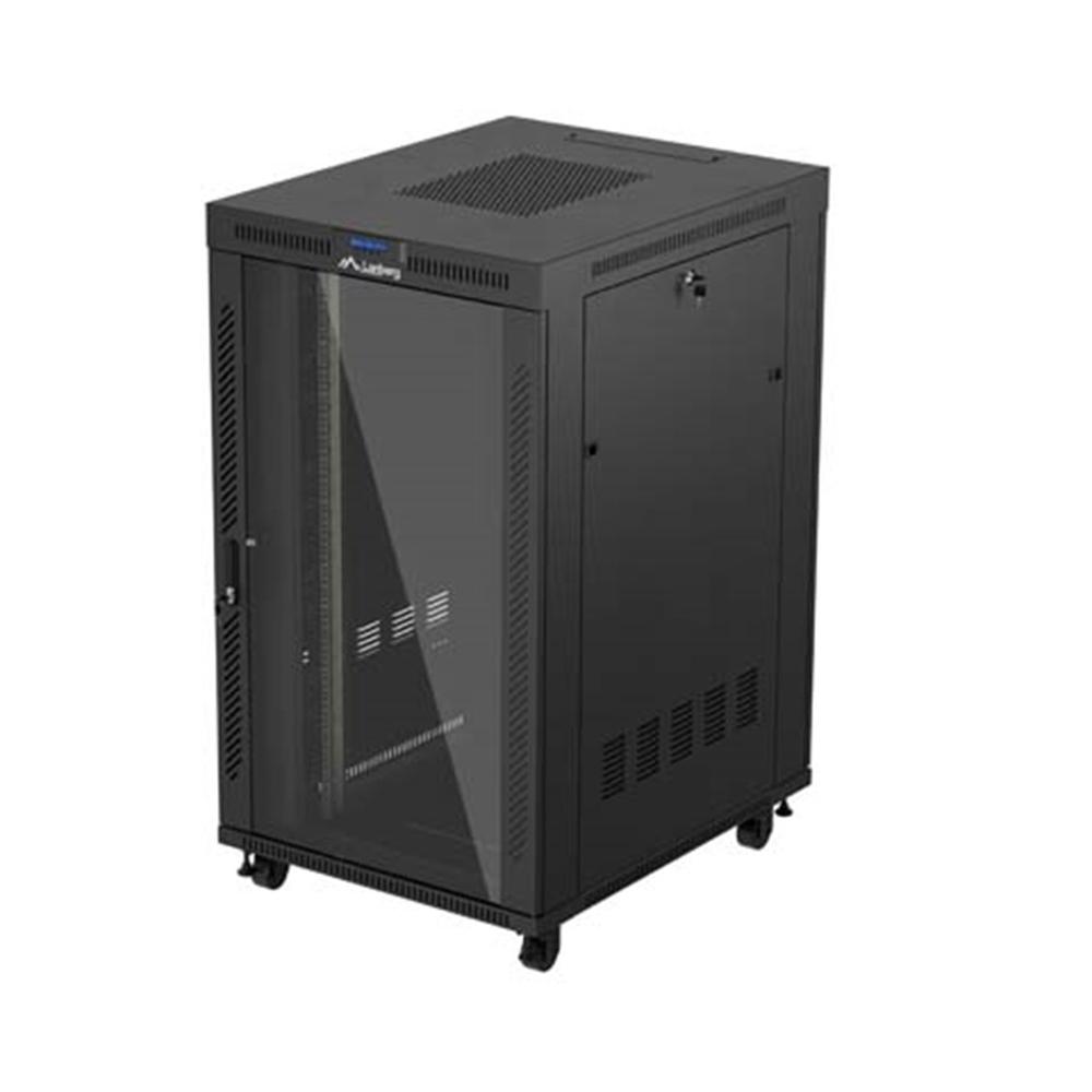 ARMARIO LANBERG RACK 19" 27U/ 800X1000 FLAT PACK NEGRO PUERTA CRISTAL CON LCD