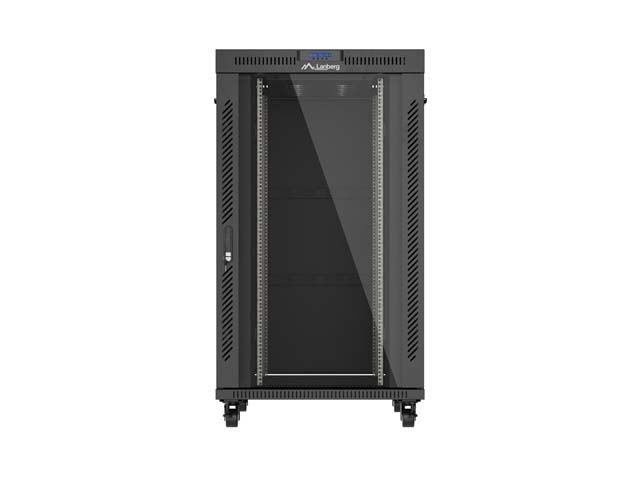 ARMARIO LANBERG RACK 19" 27U/ 800X1000 FLAT PACK NEGRO PUERTA CRISTAL CON LCD