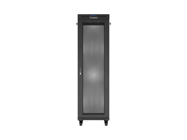 ARMARIO LANBERG RACK 19" 42U/ 600X600 FLAT PACK V2 PUERTA MESH CON LCD NEGRO