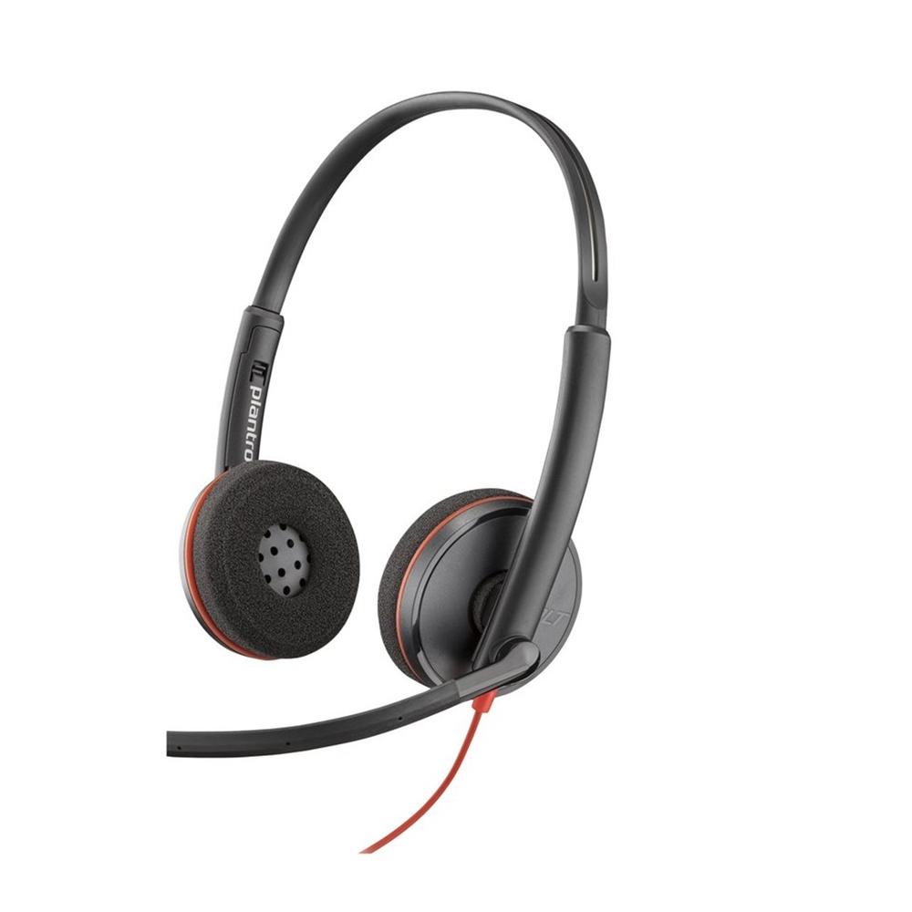 Auriculares Poly Blackwire 3220 estéreo USB-C + adaptador USB-C/A