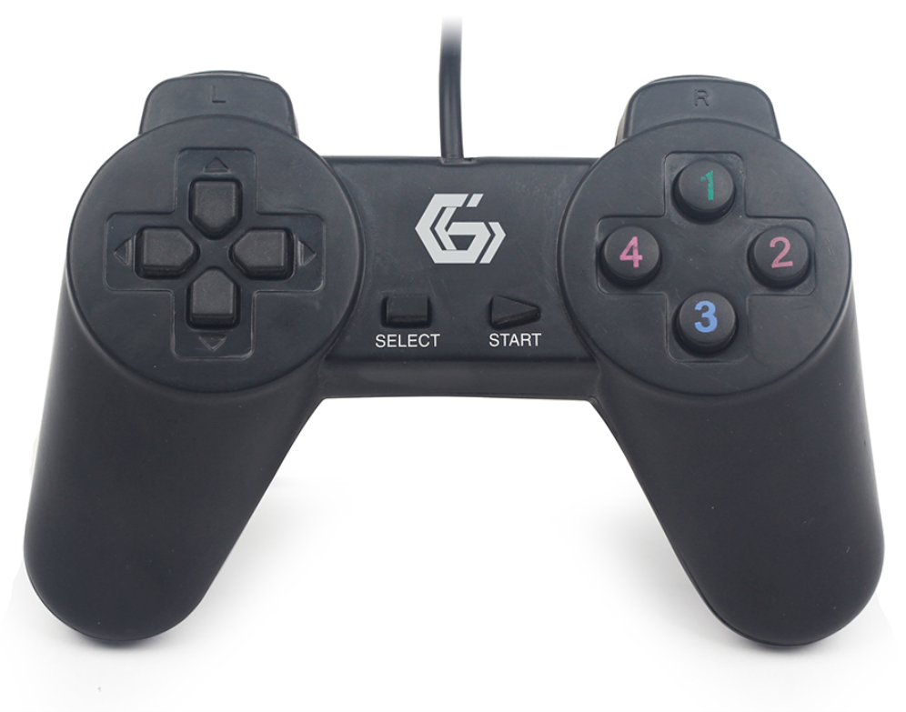 Gembird JPD-UB2-01 mando y volante Negro USB 2.0 Gamepad PC