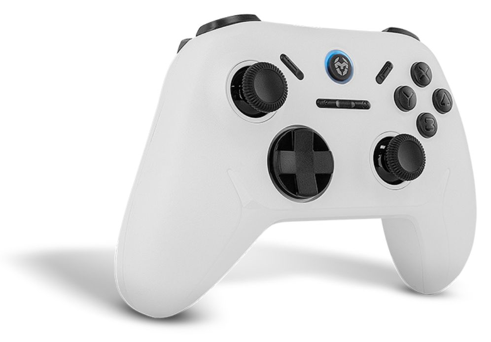 Krom Kadoer Blanco Bluetooth/USB Gamepad Analógico/Digital Android, Nintendo Switch, Nintendo Switch 2, PC, iOS
