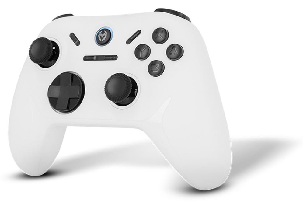 Krom Kadoer Blanco Bluetooth/USB Gamepad Analógico/Digital Android, Nintendo Switch, Nintendo Switch 2, PC, iOS