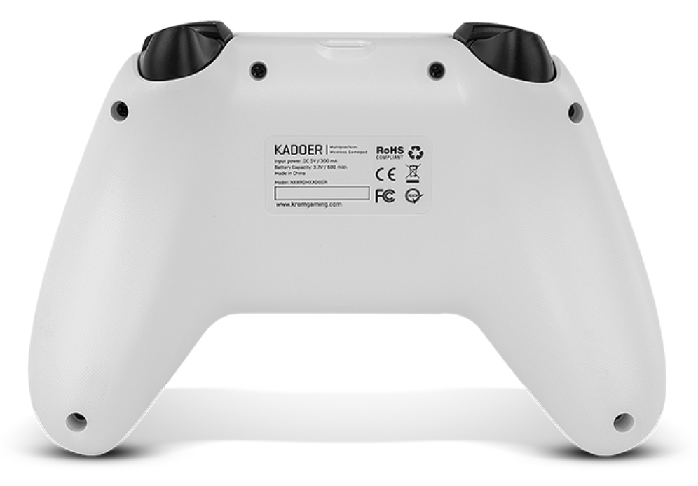 Krom Kadoer Blanco Bluetooth/USB Gamepad Analógico/Digital Android, Nintendo Switch, Nintendo Switch 2, PC, iOS