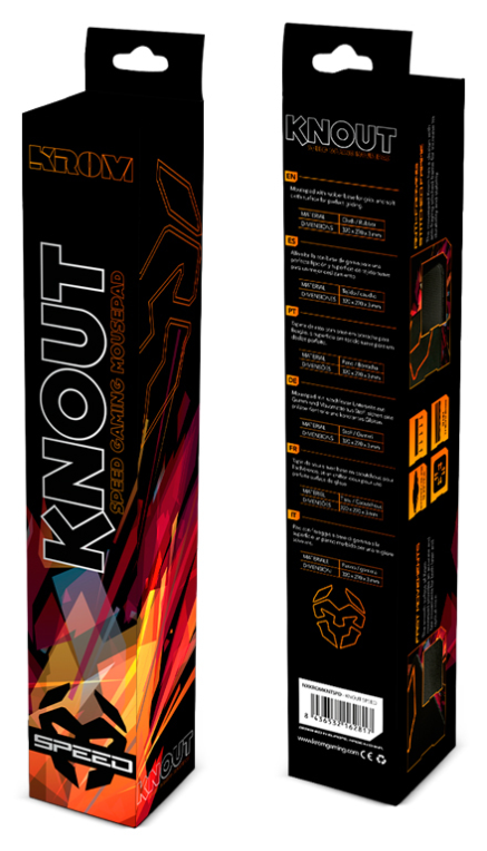Krom Knout Speed Alfombrilla de ratón para juegos Negro