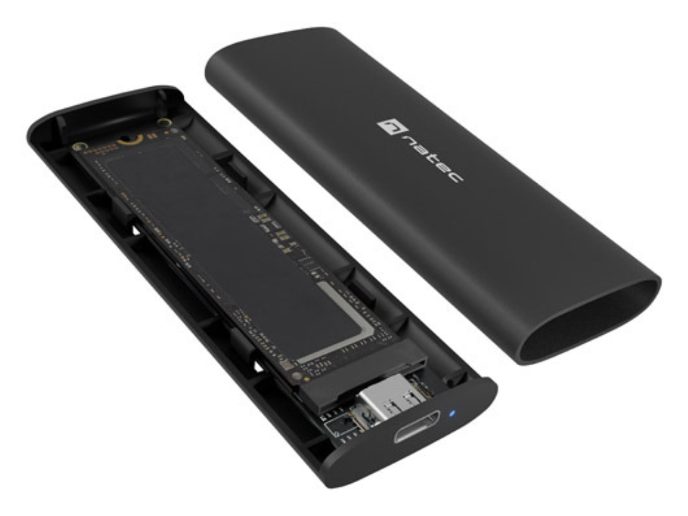 NATEC NKZ-2286 caja para disco duro externo Caja externa para unidad de estado sólido (SSD) Negro M.2