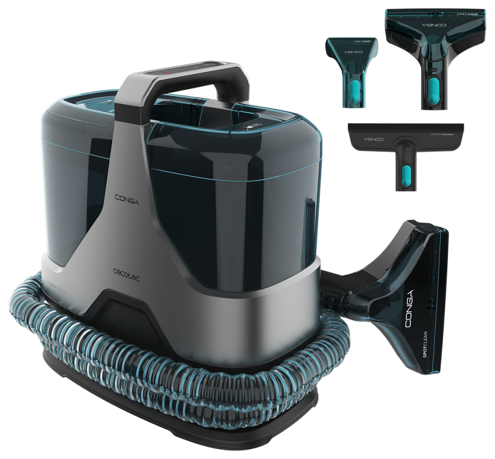 Cecotec Conga 6000 Carpet&Spot Clean XXL Advance máquina de limpieza de alfombras Caminar-detrás Negro, Verde