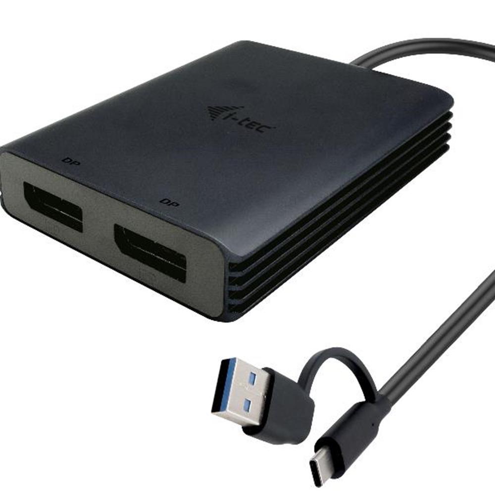 ADAPTADOR USB TIPO A / USB TIPO C A DISPLAYPORT I-TEC MACHO-HEMBRA/ NEGRO