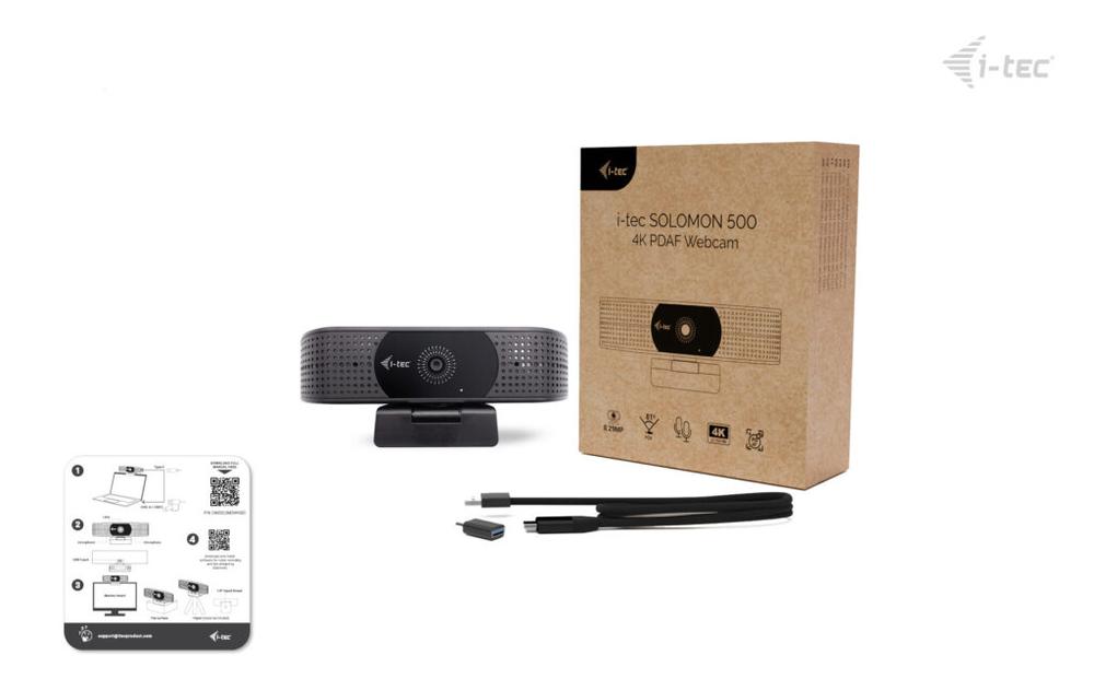 WEBCAM I-TEC SOLOMON 500 4K UHD 8.29MPX