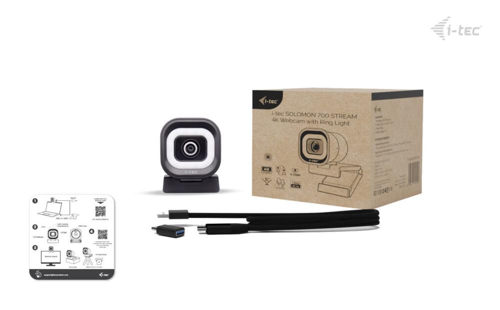 WEBCAM I-TEC SOLOMON 700 4K UHD 8.29MPX