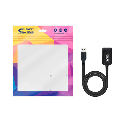 CABLE PROLONGADOR NANOCABLE CON AMPLIFICADOR USB 3.0 USB-A/M-USB-A/H 5 M
