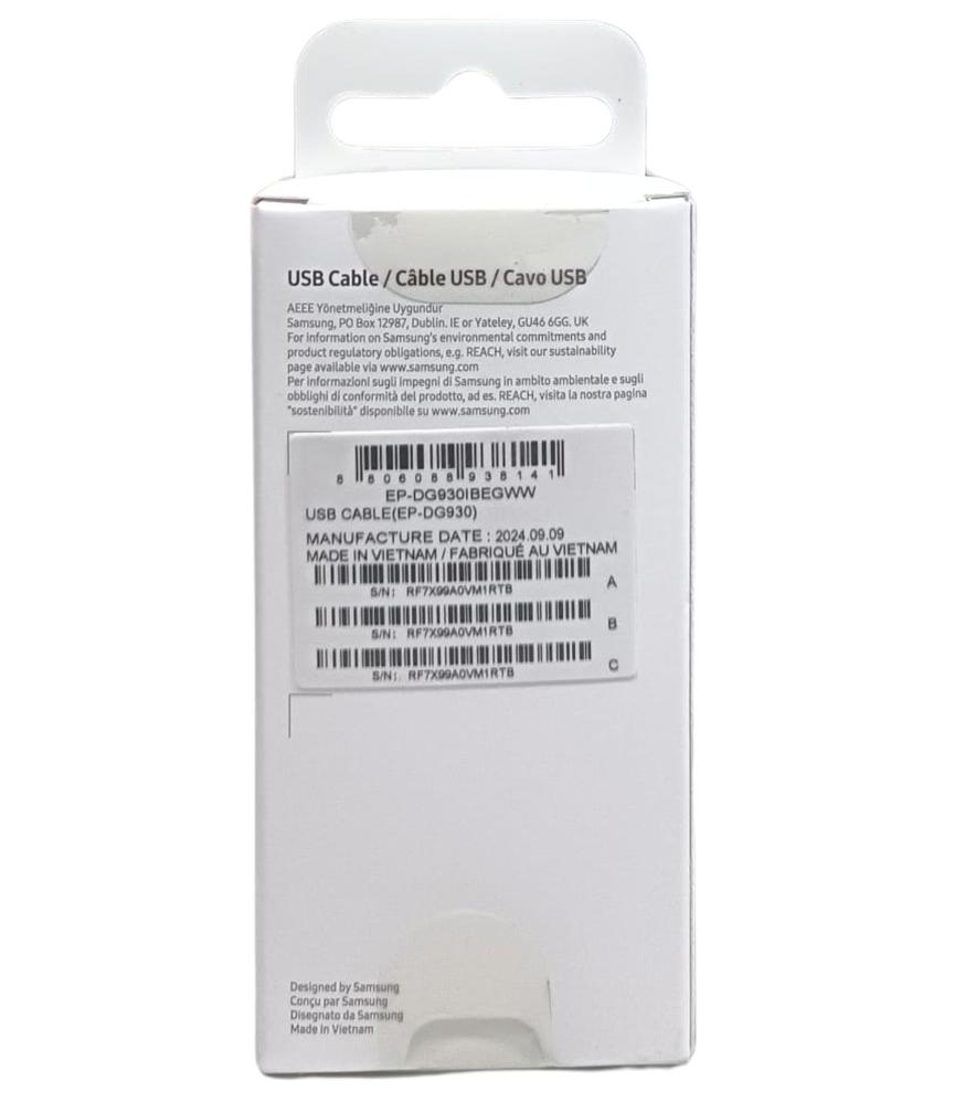 CABLE USB TIPO C A USB TIPO A SAMSUNG 1.5M/ MACHO-MACHO/ NEGRO