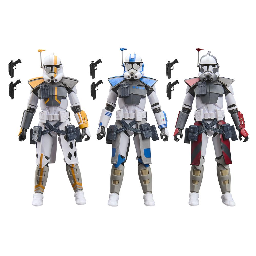 SET 3 FIGURAS HASBRO STAR WARS THE BLACK SERIES THE CLONE WARS ARC COMMANDER COLT. HAVOC & BLITZ