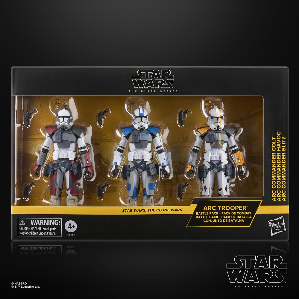 SET 3 FIGURAS HASBRO STAR WARS THE BLACK SERIES THE CLONE WARS ARC COMMANDER COLT. HAVOC & BLITZ