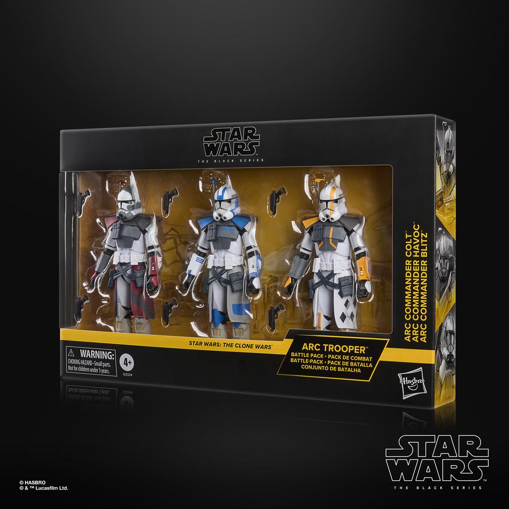 SET 3 FIGURAS HASBRO STAR WARS THE BLACK SERIES THE CLONE WARS ARC COMMANDER COLT. HAVOC & BLITZ