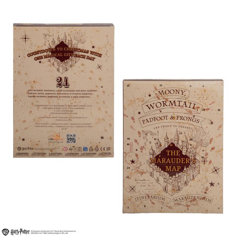 CALENDARIO DE ADVIENTO CINEREPLICAS HARRY POTTER MAPA DEL MERODEADOR