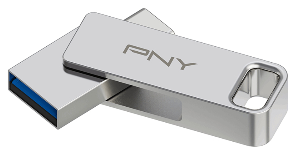 PNY DUO LINK unidad flash USB 128 GB USB Type-A / USB Type-C 3.2 Gen 1 (3.1 Gen 1) Acero inoxidable