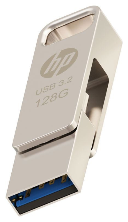 PNY HP x206C unidad flash USB 128 GB USB Type-A / USB Type-C 3.2 Gen 1 (3.1 Gen 1) Plata