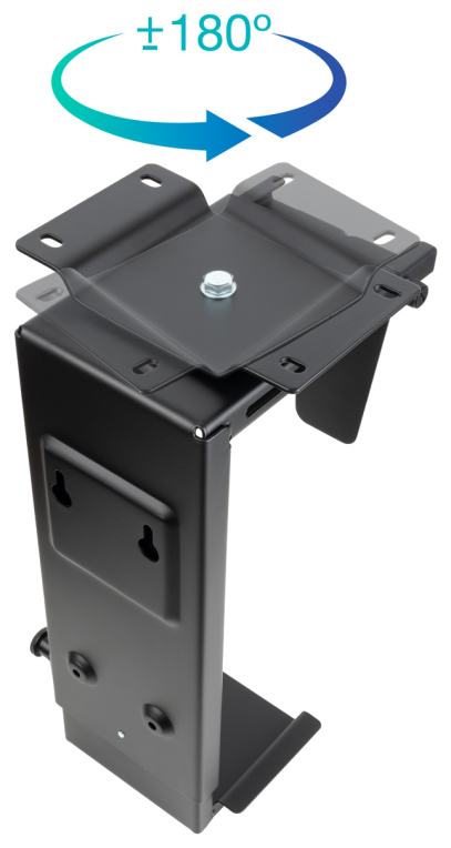 TooQ Soporte Metálico para CPU para Escritorio/Pared, Negro
